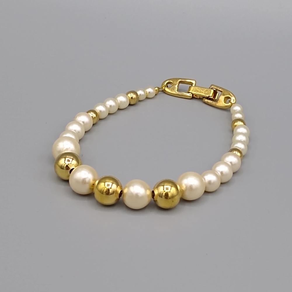 Vintage Napier Faux Pearl Bracelet